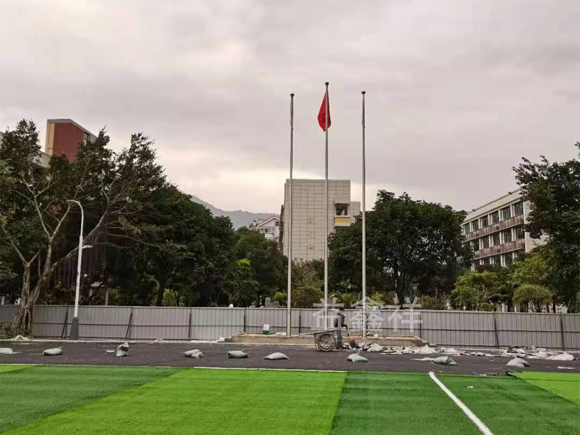 福州鼓山格致中学不锈钢锥形电动旗杆