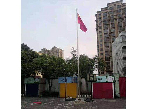 雕花岗亭 不锈钢旗杆 福州市长乐区新览村幼儿园